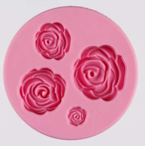 Assorted Roses Silicone Mould - Click Image to Close